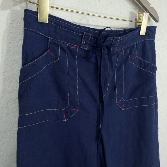 Rampage Skirt Womens Medium Navy Blue Linen Pockets Casual Preppy Sporty… - Picture 8 of 12